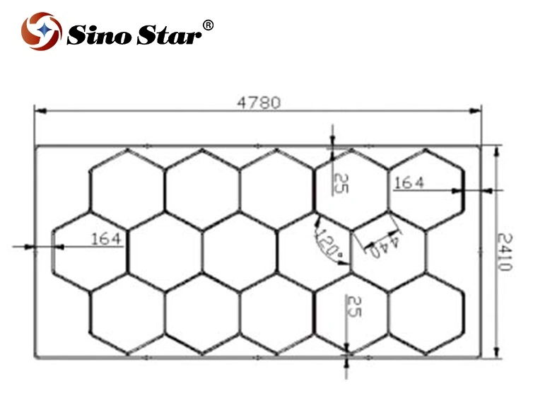 Car Wash Hexagonal Lighting LED Light Bar Work Linkable LED Linear Light Tube